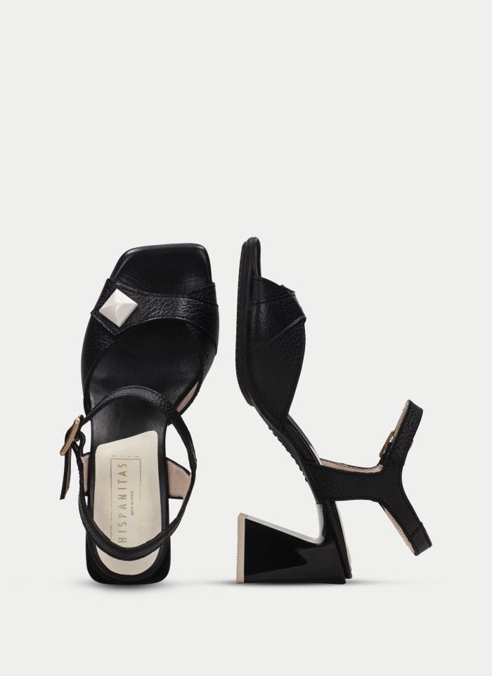 Hispanitas Sandalia Tacón Mallorca Negro