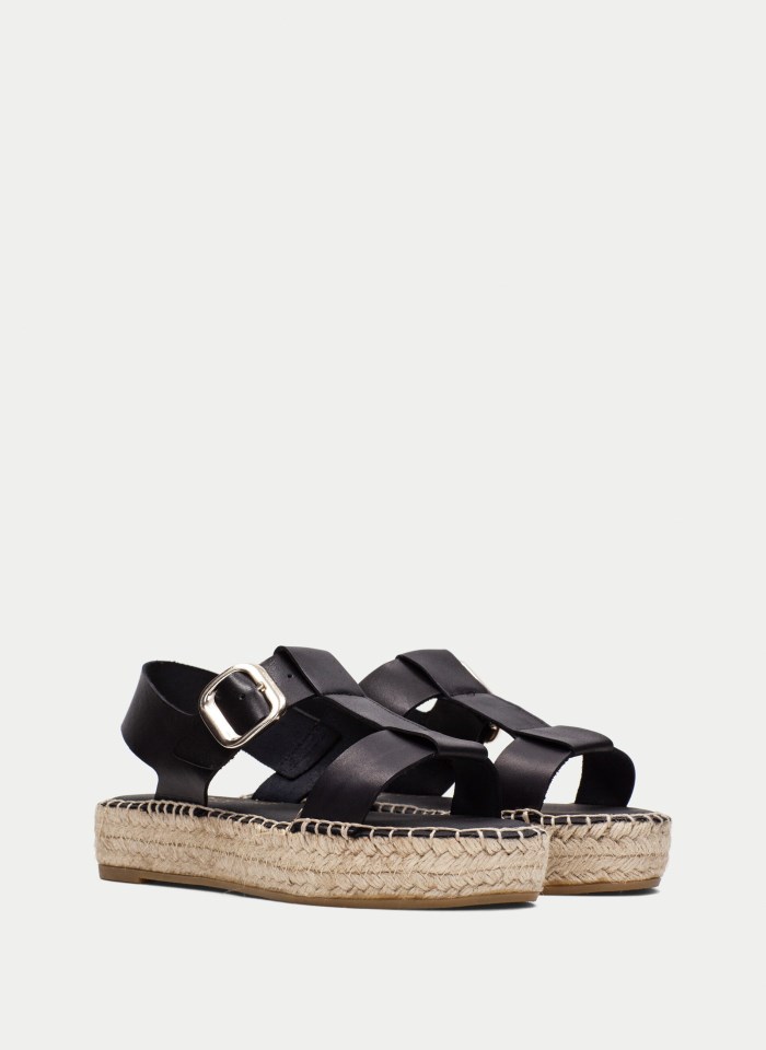 Hispanitas Espadrilles Yute Negro