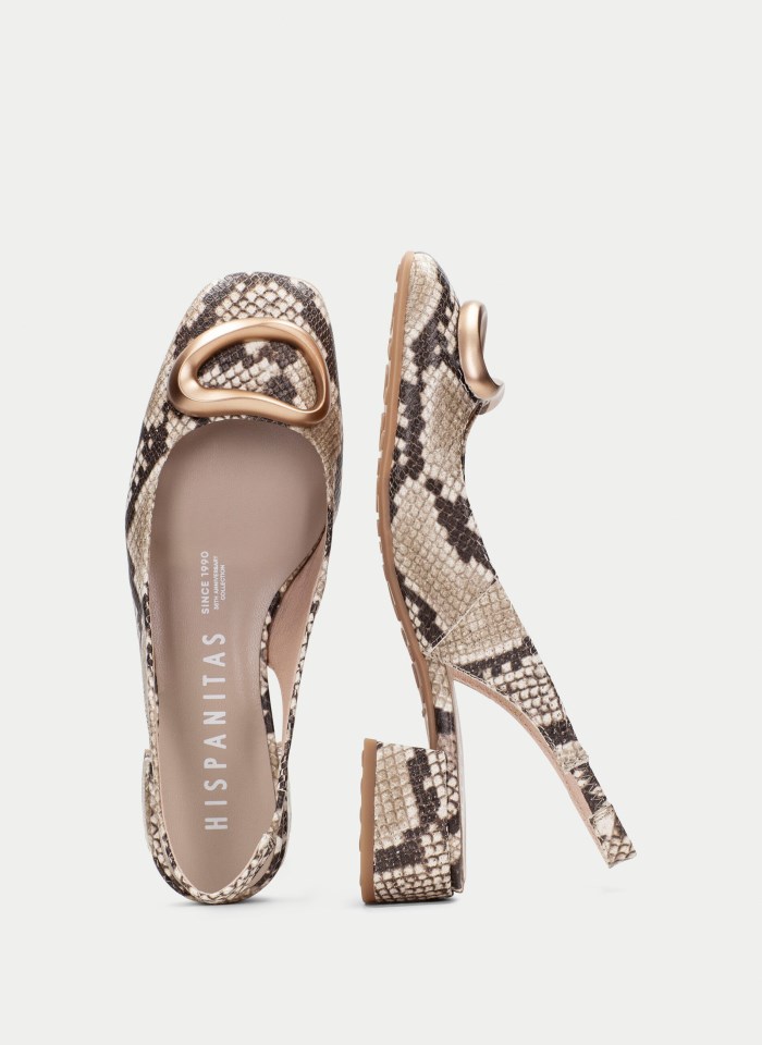 Hispanitas Destalonado Oporto Python Taupe