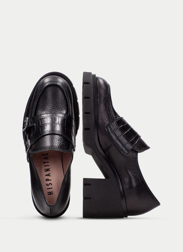 Hispanitas Zapatos Con Hebilla Zurich Negro