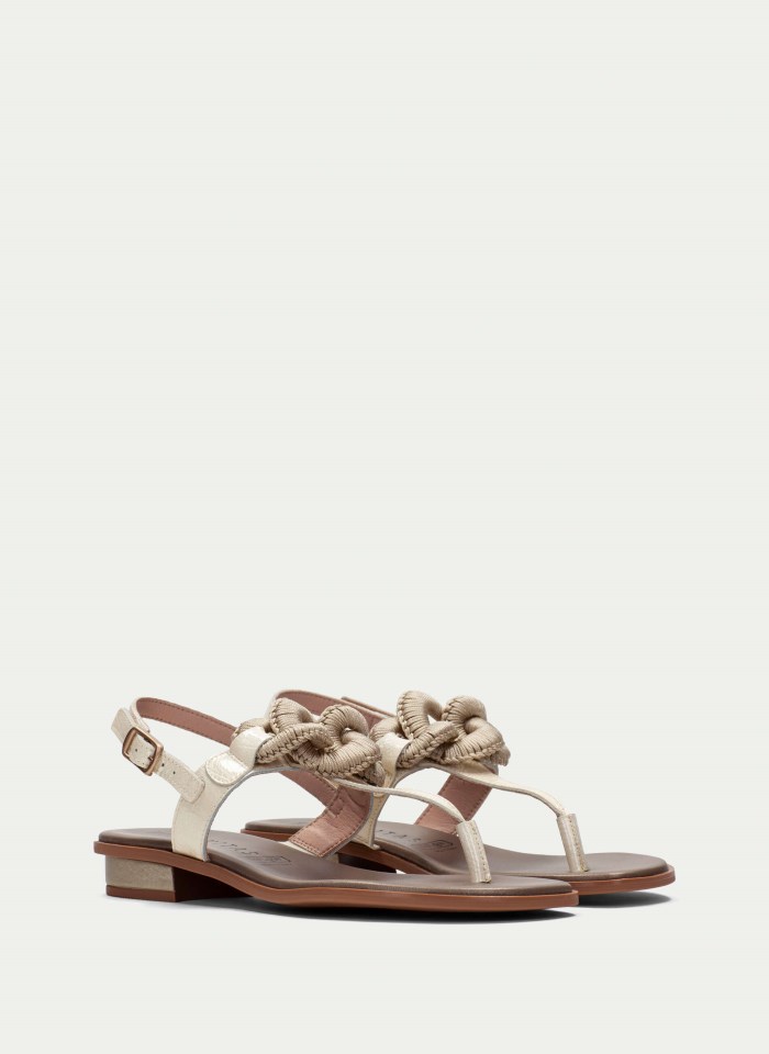 Hispanitas Sandalia Plana Ibiza Crema