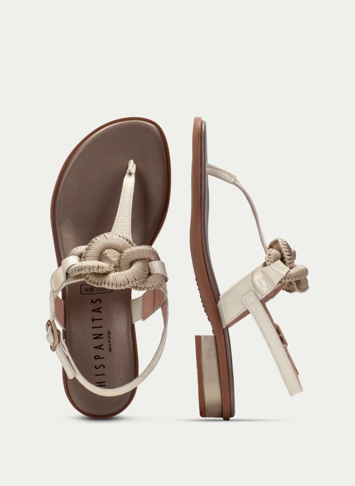 Hispanitas Sandalia Plana Ibiza Crema