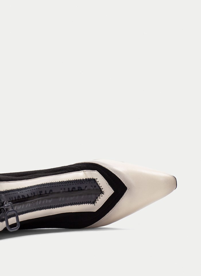 Hispanitas Botín Atlanta Negro Blanco