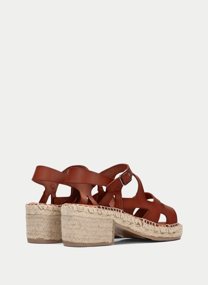 Hispanitas Espadrilles Yute Cuero