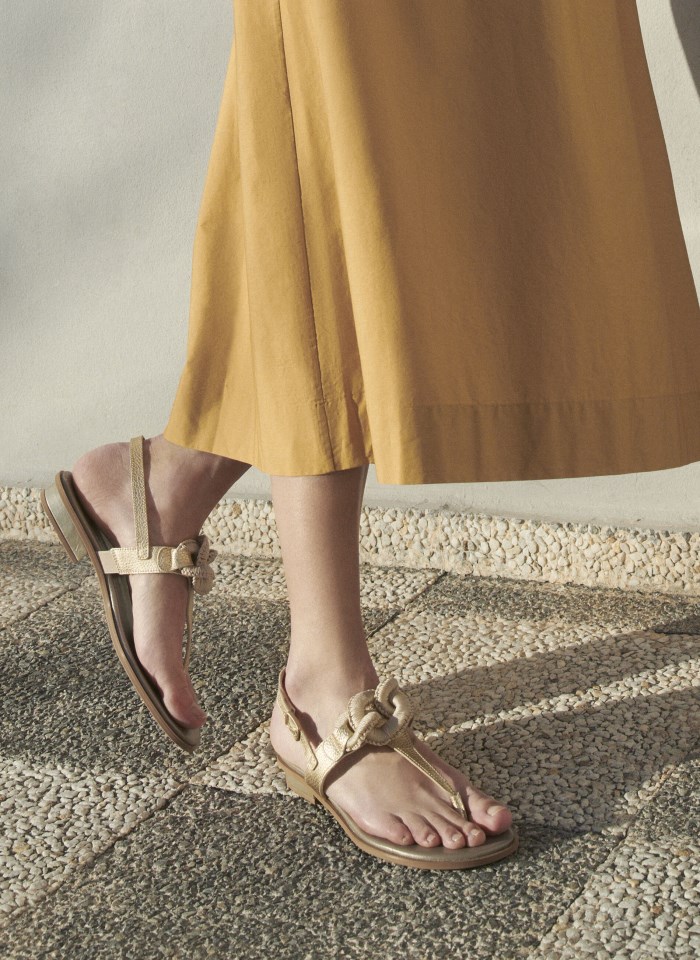 Hispanitas Sandalia Plana Ibiza Oro