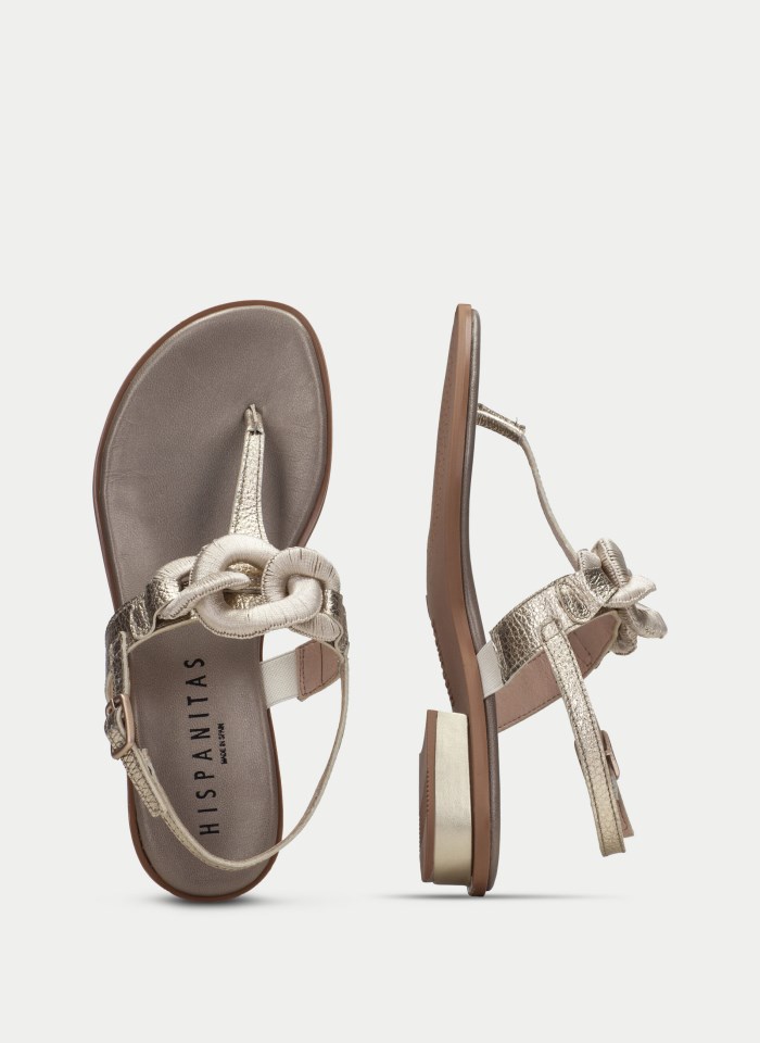 Hispanitas Sandalia Plana Ibiza Oro