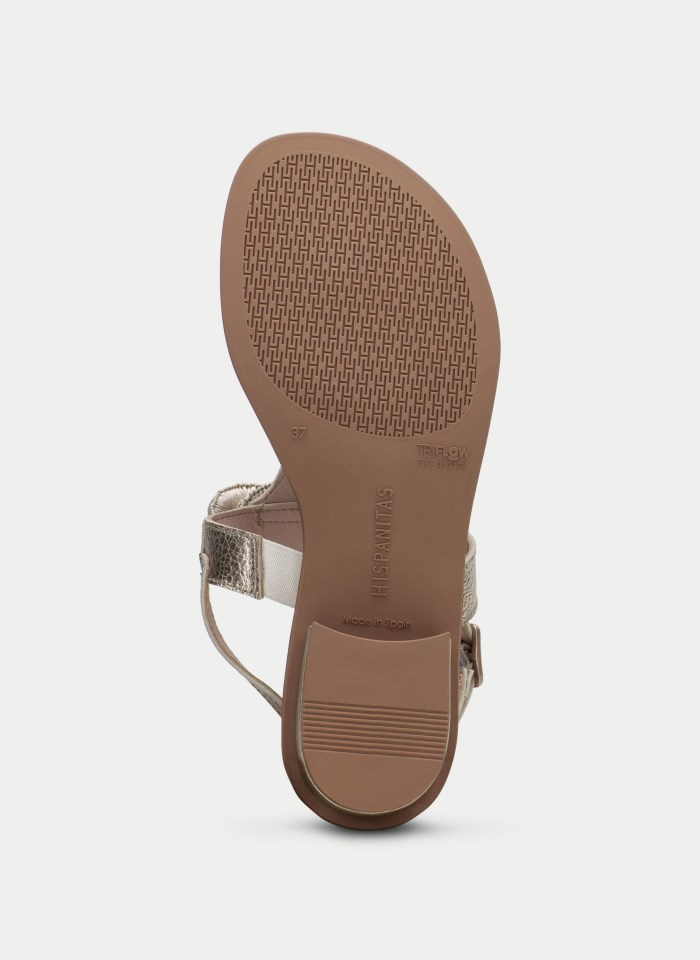 Hispanitas Sandalia Plana Ibiza Oro
