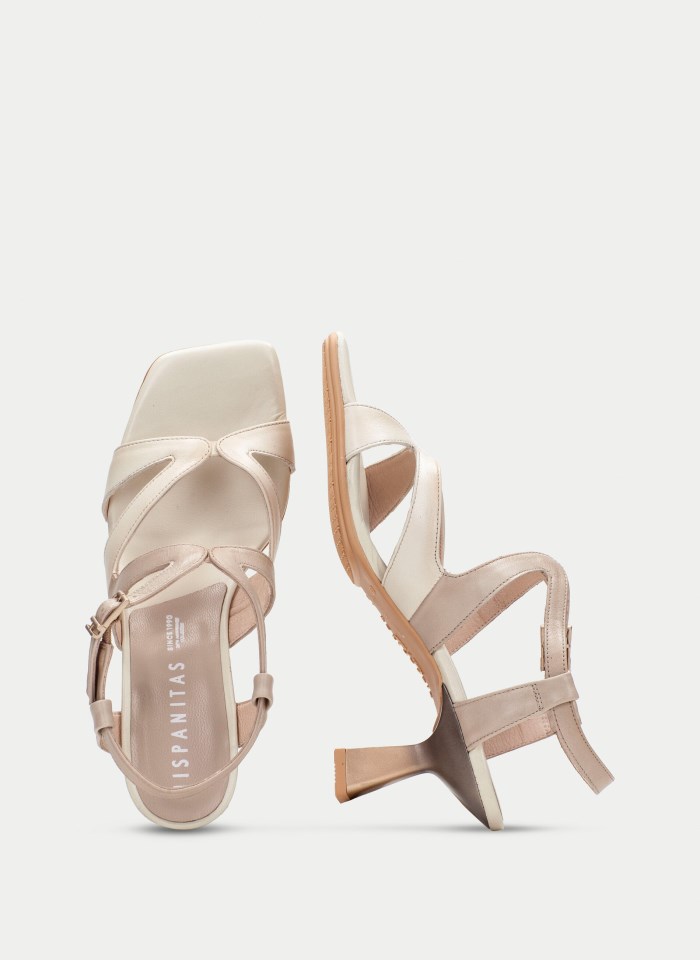 Hispanitas Sandalia Tacón Danielle Taupe Latte