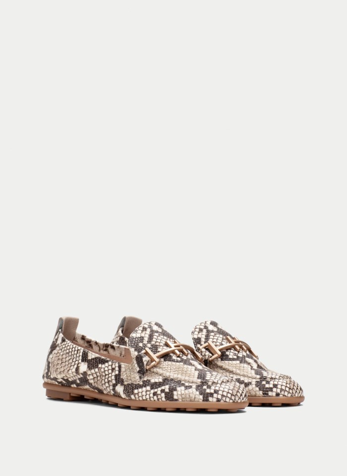Hispanitas Mocasín Bombay Snake Taupe