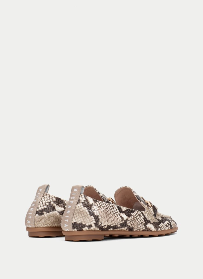 Hispanitas Mocasín Bombay Snake Taupe