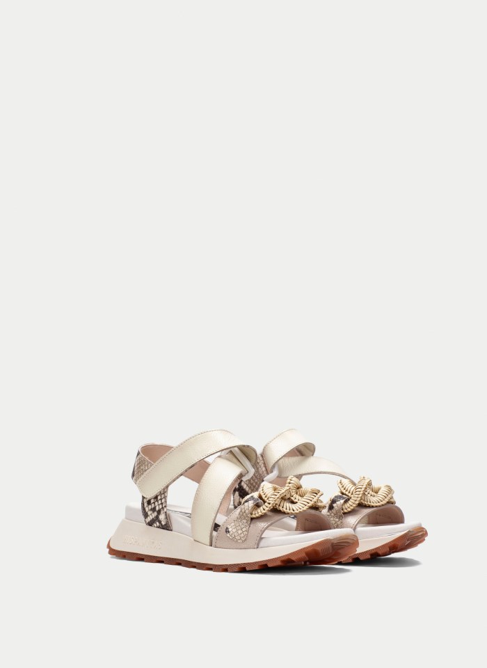 Hispanitas Sandalia Sport Maui Snake Taupe