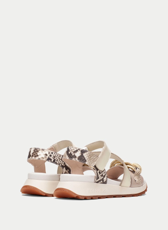 Hispanitas Sandalia Sport Maui Snake Taupe