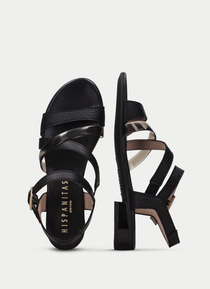 Hispanitas Sandalia Plana Lena Negro