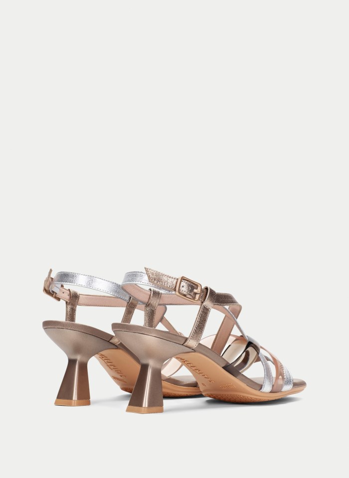 Hispanitas Sandalia Tacón Danielle Plata Oro