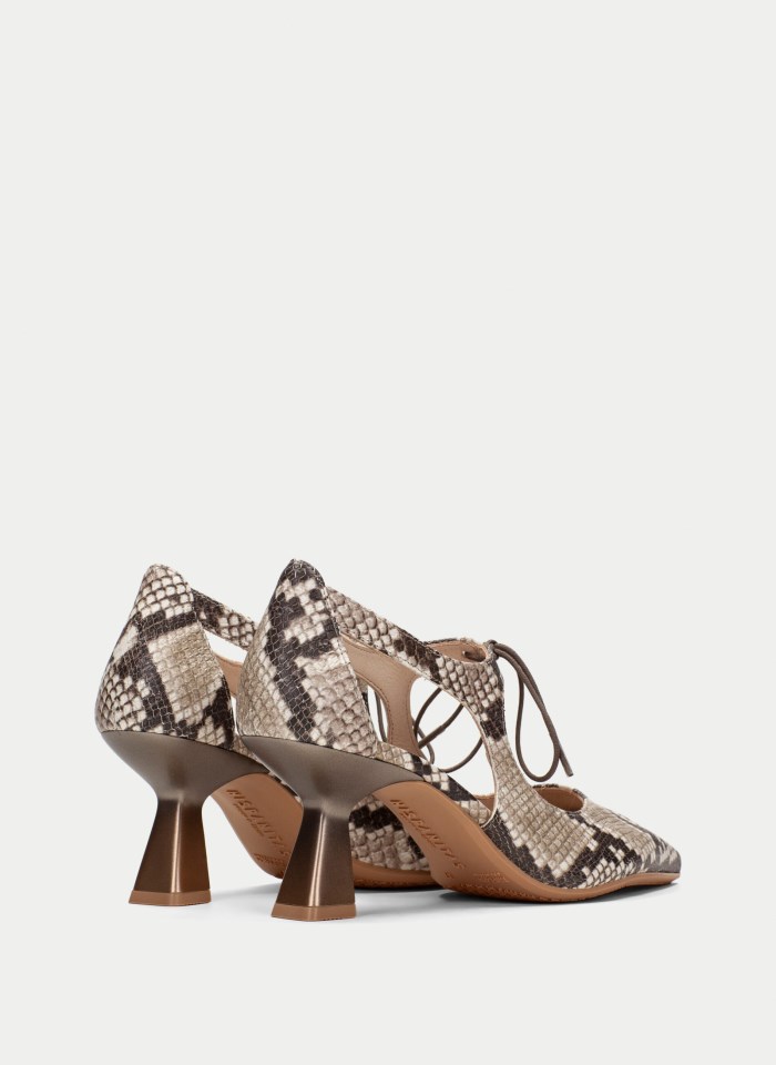 Hispanitas Zapato Tacón Nova Snake Taupe