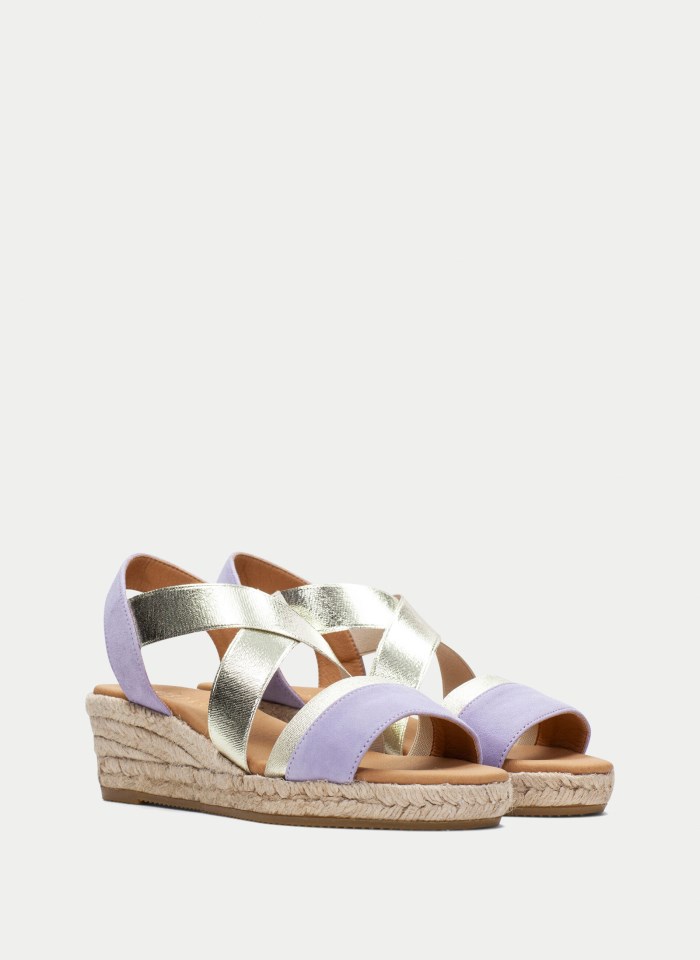 Hispanitas Espadrilles Yute Malva Oro