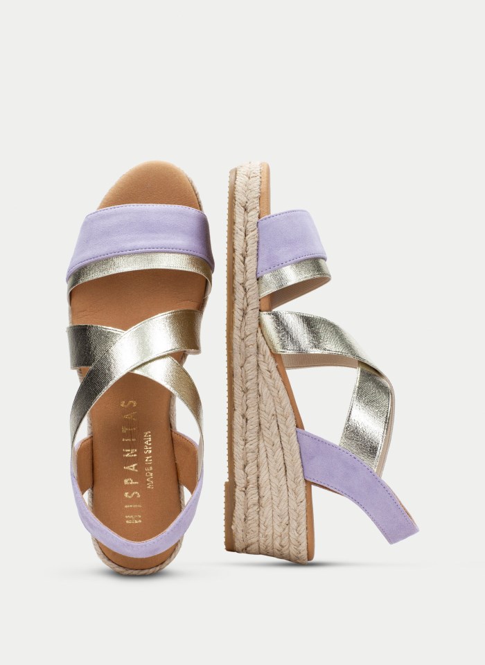 Hispanitas Espadrilles Yute Malva Oro