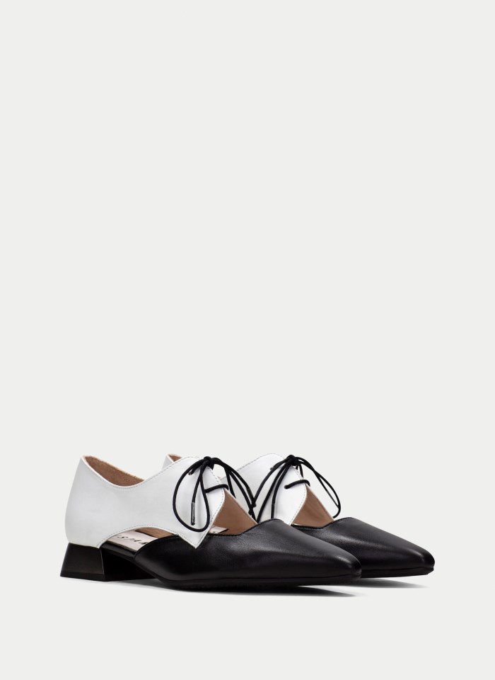 Hispanitas Zapato Plano Dali Blanco Negro