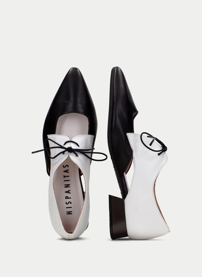 Hispanitas Zapato Plano Dali Blanco Negro