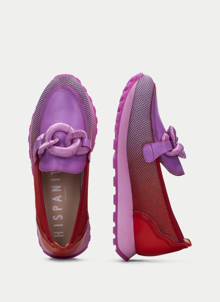 Hispanitas Mocasín Sport Loira Violet Rojo