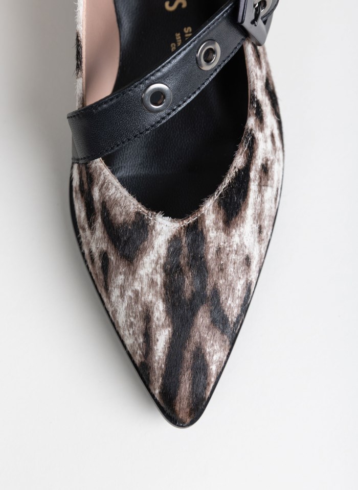 Hispanitas Bailarina Turin Leopardo Blanco Negro