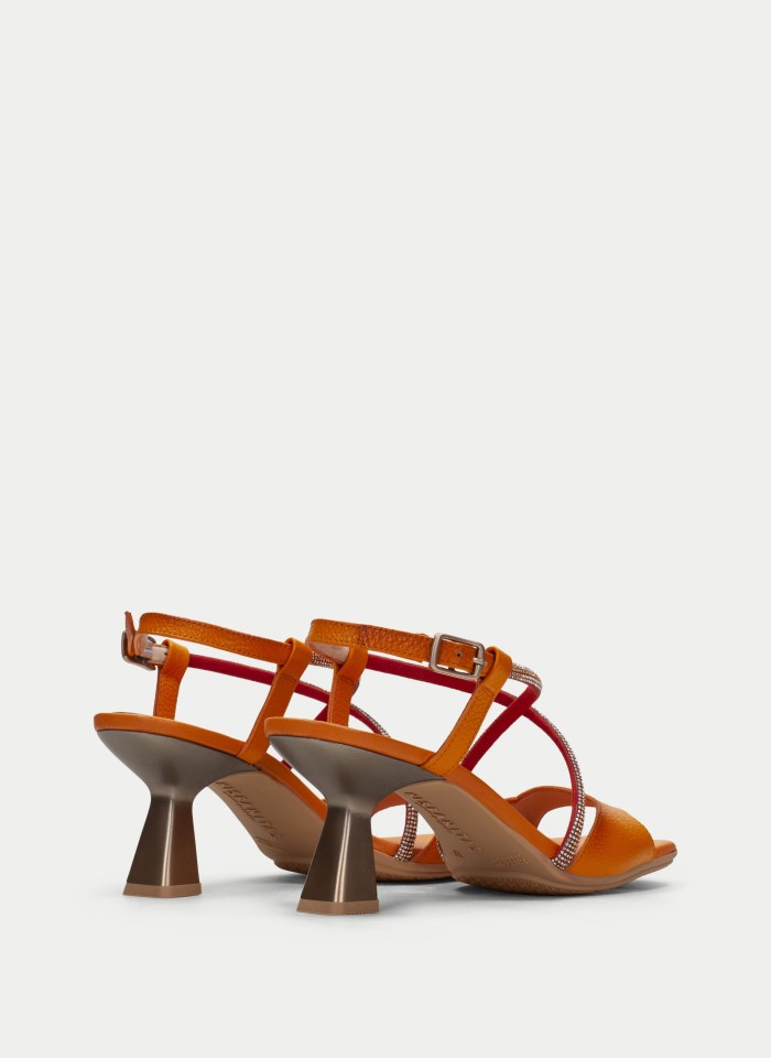 Hispanitas Sandalia Tacón Danielle Naranja