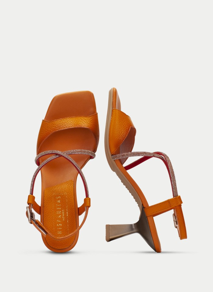 Hispanitas Sandalia Tacón Danielle Naranja