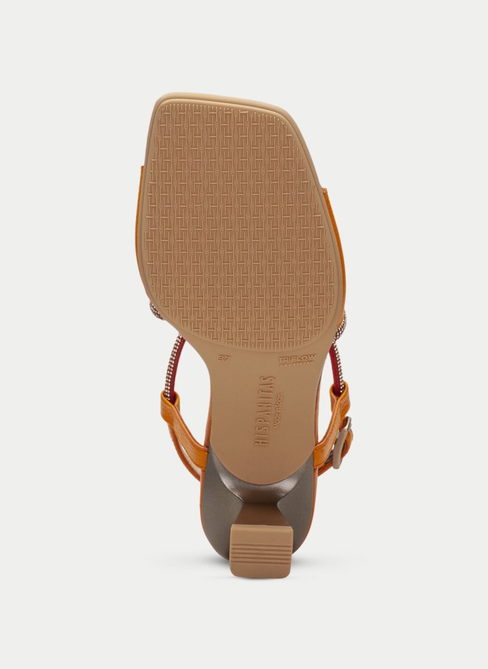 Hispanitas Sandalia Tacón Danielle Naranja