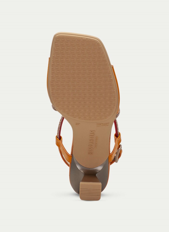 Hispanitas Sandalia Tacón Danielle Naranja