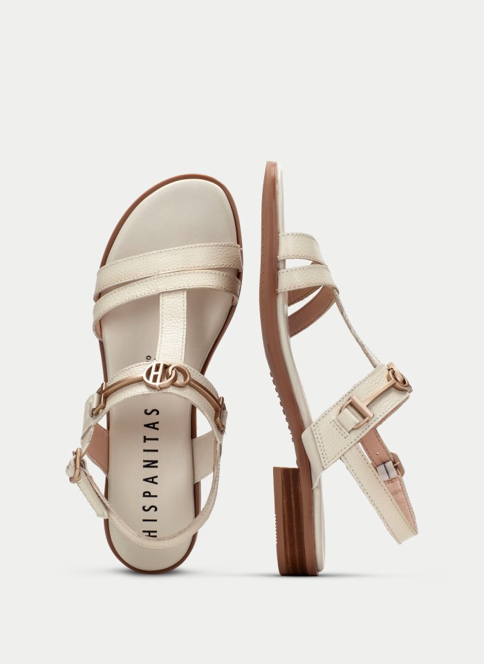 Hispanitas Sandalia Plana Yakarta Latte