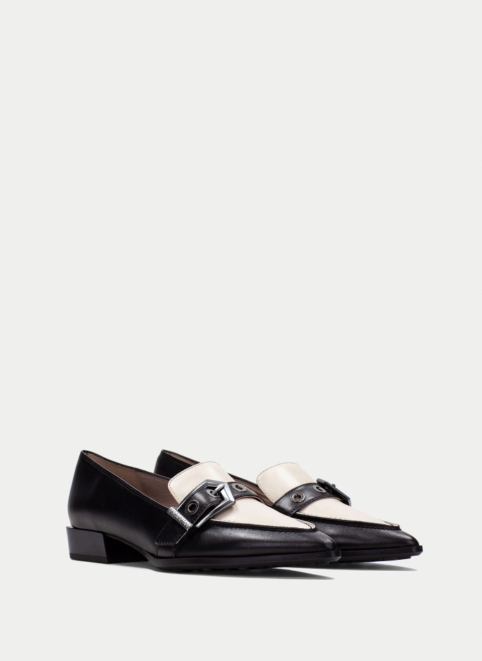 Hispanitas Mocasín Turin Negro Crema