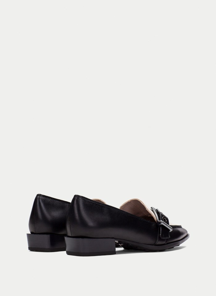 Hispanitas Mocasín Turin Negro Crema