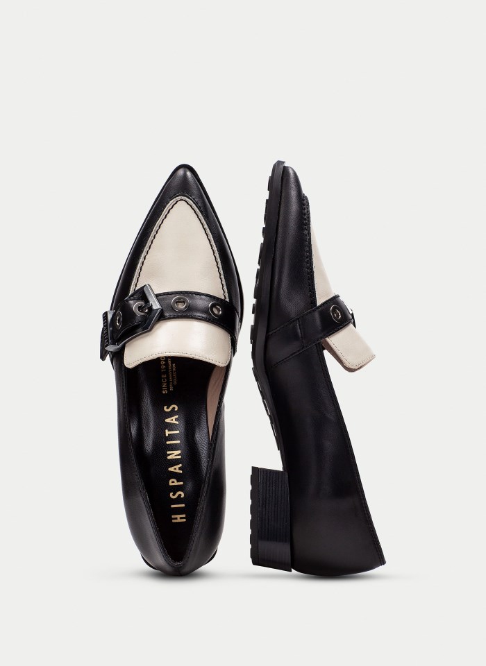 Hispanitas Mocasín Turin Negro Crema