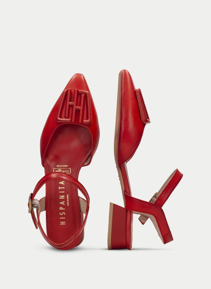 Hispanitas Zapato Plano Dali Rojo