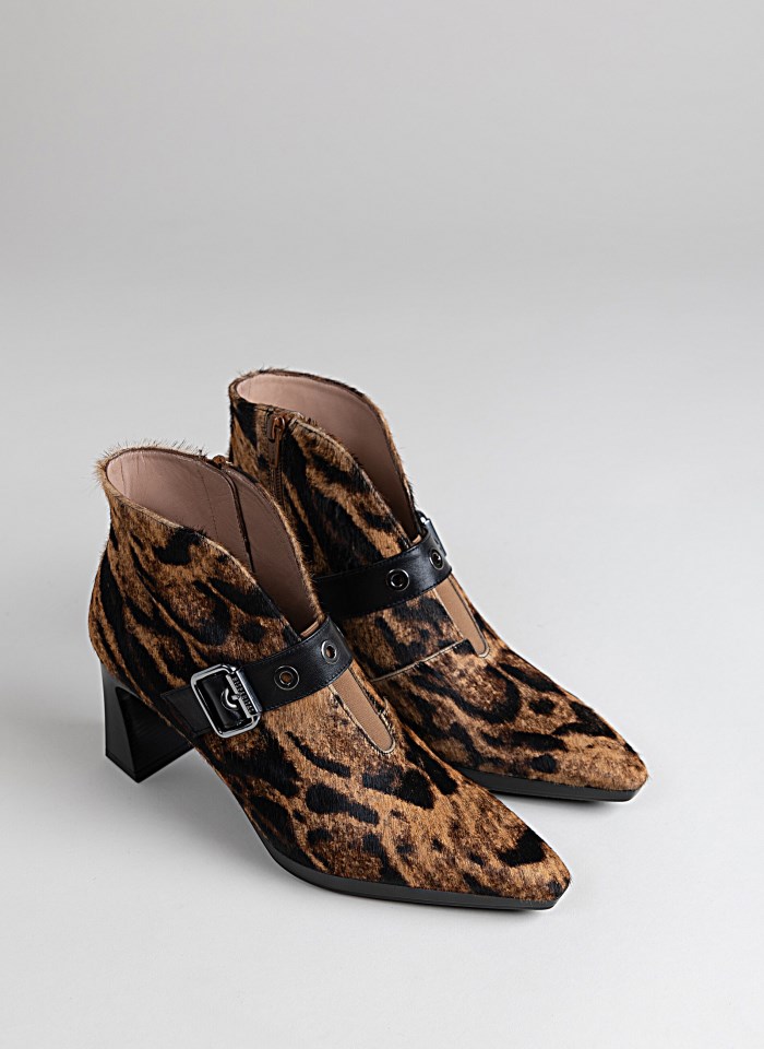Hispanitas Botín Atlanta Leopardo Camel Negro