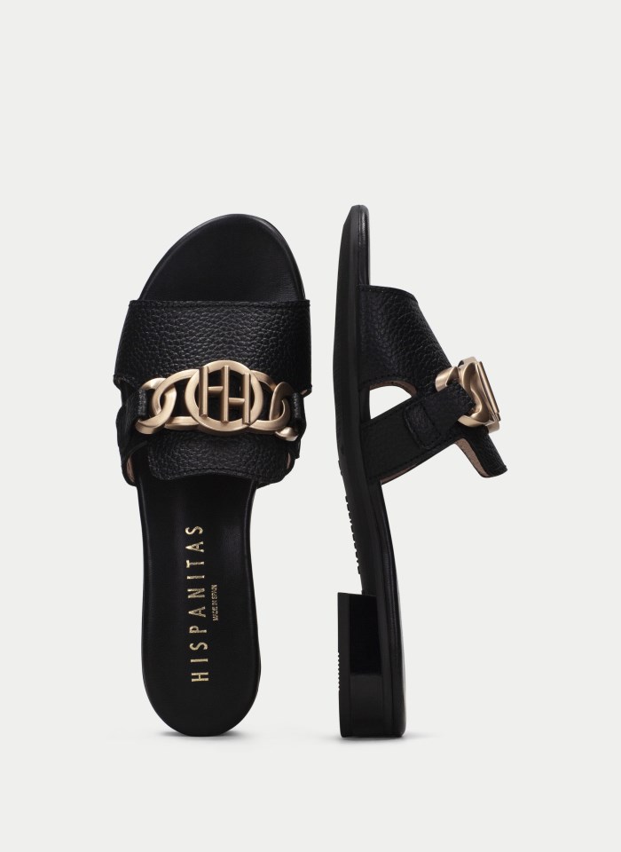 Hispanitas Sandalia Plana Lena Negro