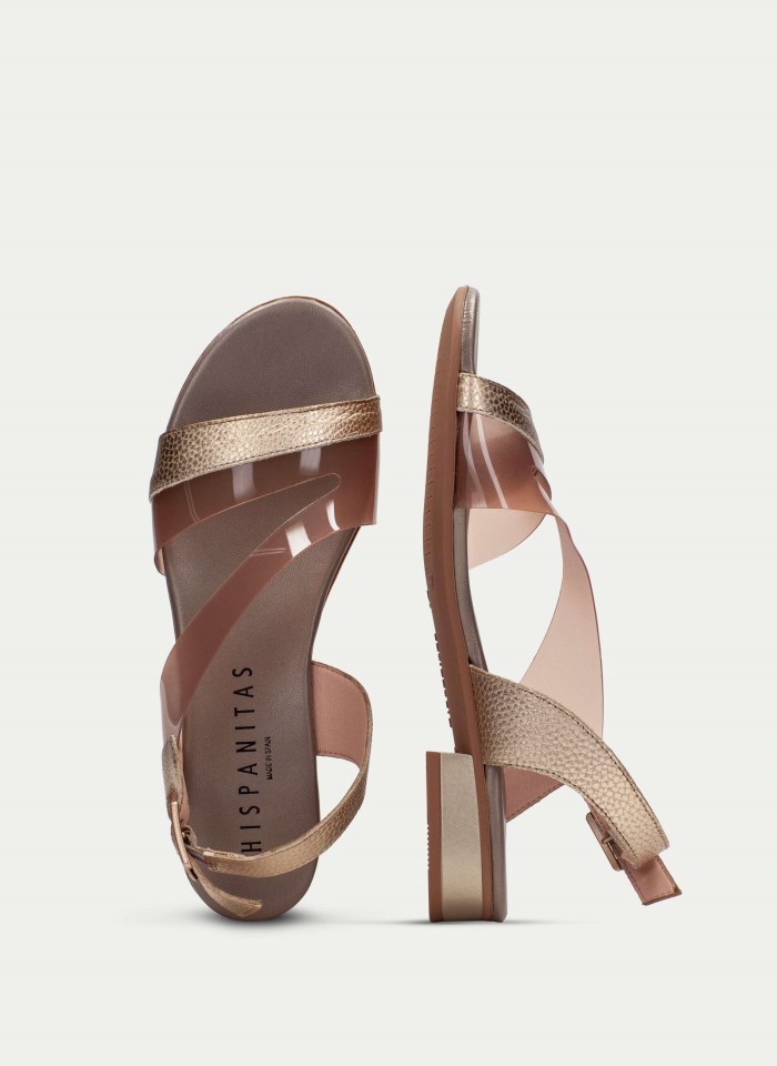 Hispanitas Sandalia Plana Lena Oro