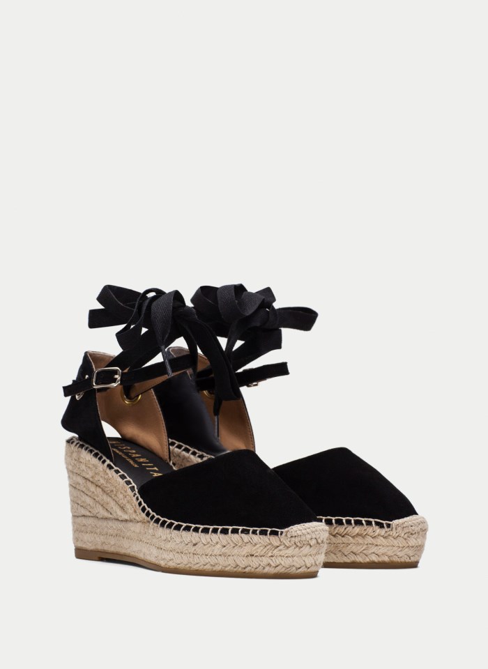 Hispanitas Espadrilles Yute Negro