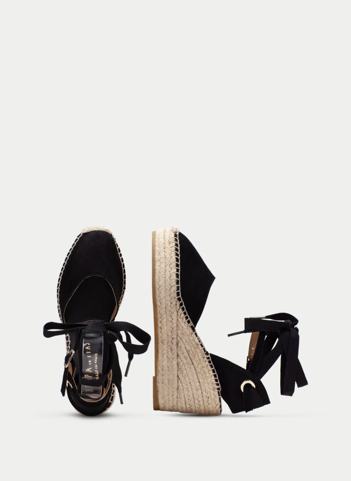 Hispanitas Espadrilles Yute Negro