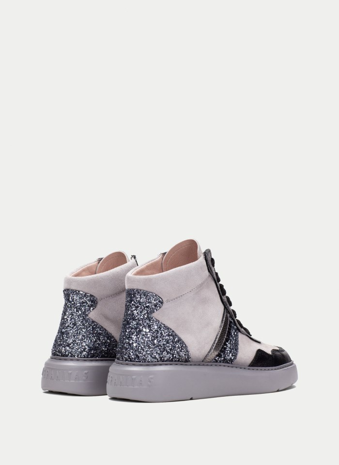 Hispanitas Deportivo Oceania Negro Gris Glitter