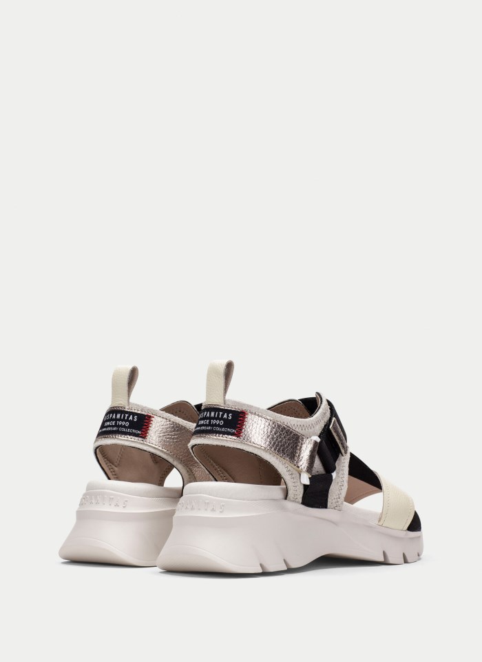 Hispanitas Sandalia Sport Dakar Latte Negro Cava