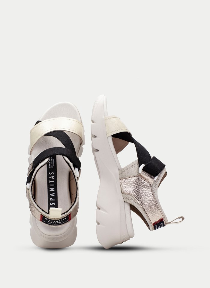 Hispanitas Sandalia Sport Dakar Latte Negro Cava