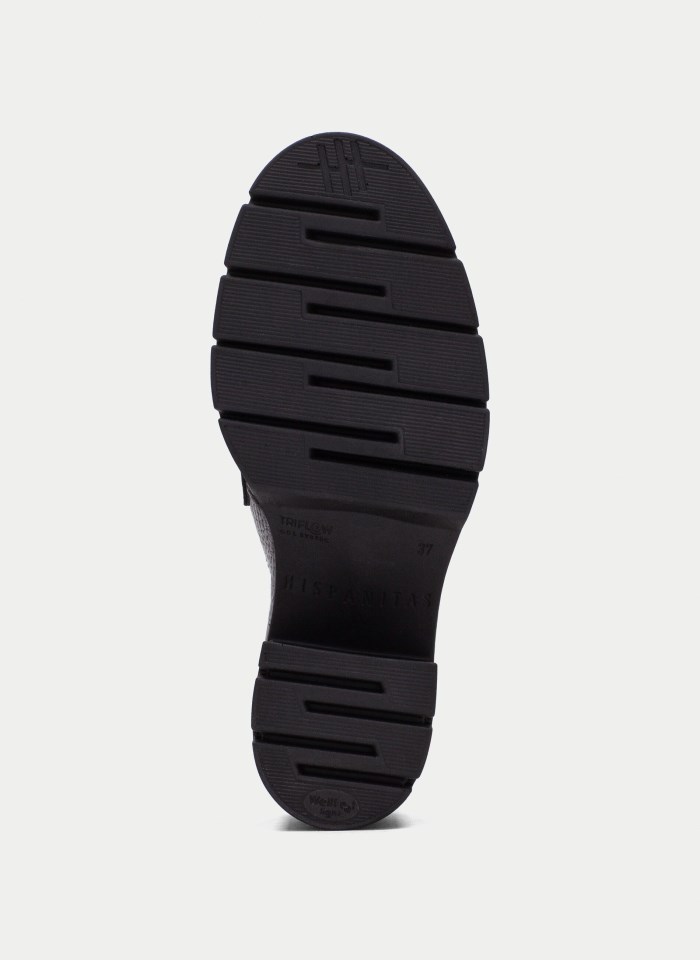 Hispanitas Mocasín Zurich Negro Cebra