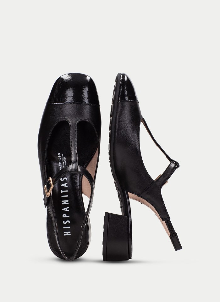 Hispanitas T Strap Oporto Negro