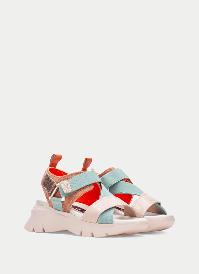 Hispanitas Sandalia Sport Dakar Nude Eucalipto Coral