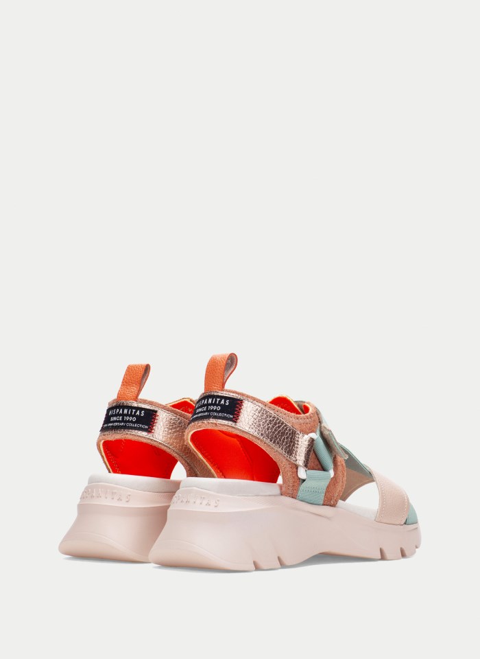 Hispanitas Sandalia Sport Dakar Nude Eucalipto Coral
