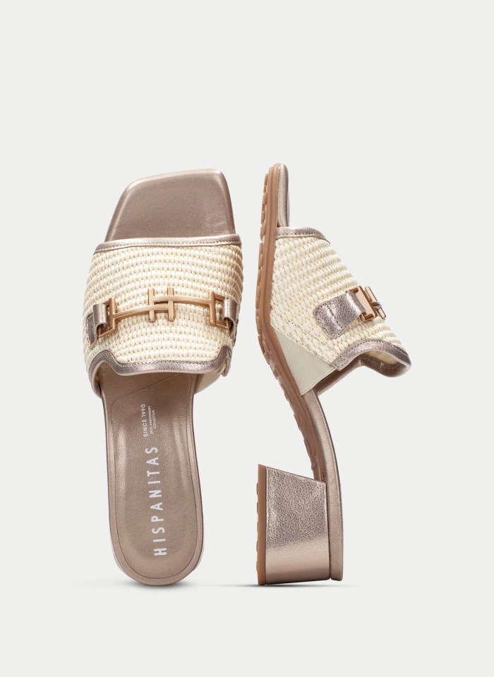 Hispanitas Sandalia Destalonada Dallas Latte Cava