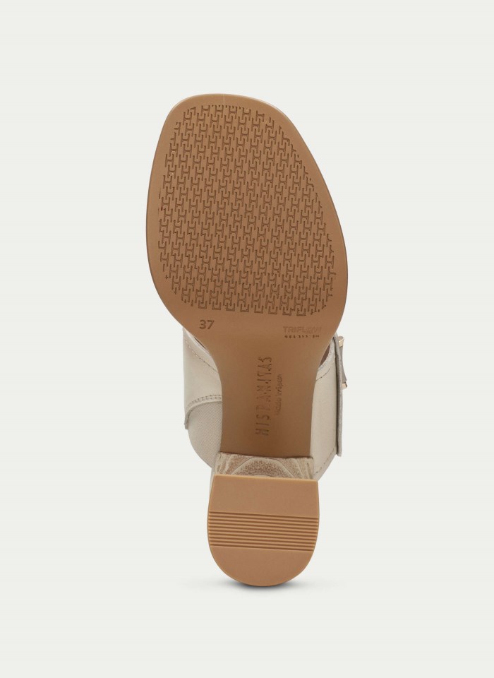 Hispanitas Sandalia Tacón Tahiti Crema