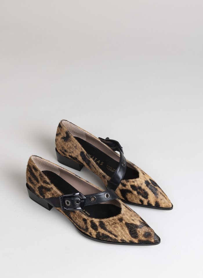 Hispanitas Bailarina Turin Leopardo Camel Negro