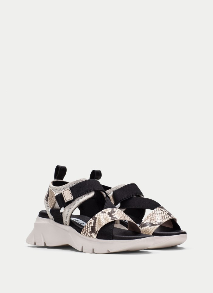 Hispanitas Sandalia Sport Dakar Python Negro